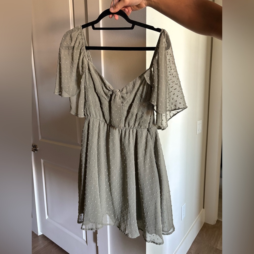 Elegant Olive Green Women's Dress altard state